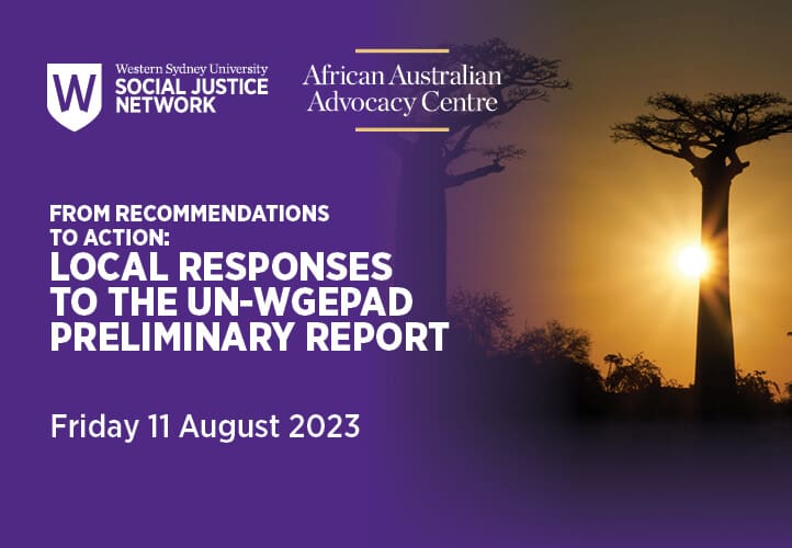 Event: Local Responses to the UN-WGEPAD Preliminary Report