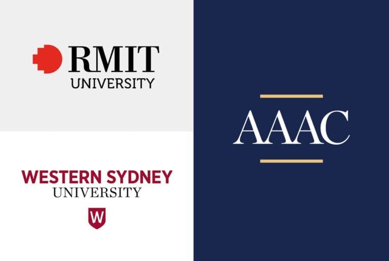 AAAC, RMIT & Western Sydney University logos